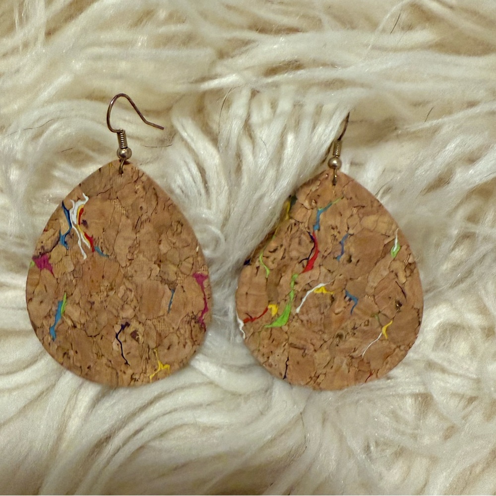 Cork Dangle Earrings